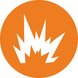 Icon Explosionsschutz cmyk orange neg